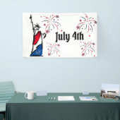 Freiheitsstatue 4. Juli Feuerwerk Banner (Messeveranstaltung)
