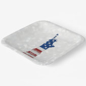 Freiheitsstatue 4. Juli Glitzer Papiertafel Pappteller (Gewinkelt)