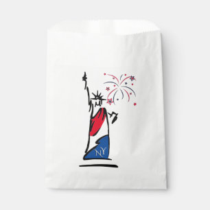 Freiheitsstatue 4. Juli Streifen Feuerwerk Geschenktütchen