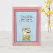 Freiheitsstatue aktualisiert - Geburtstag Karte (Gelbe Blume)