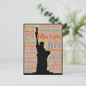 Freiheitsstatue Amerika Postkarte (Stehend Vorderseite)
