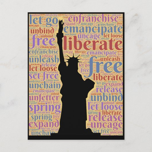 Freiheitsstatue Amerika Postkarte (Vorderseite)