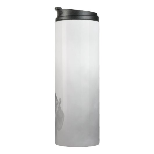 Freiheitsstatue Amerika Schwarz und Weiß Thermosbecher (Nach rechts gedreht)