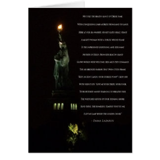 Freiheitsstatue an der Nacht/an Gedicht Emmas