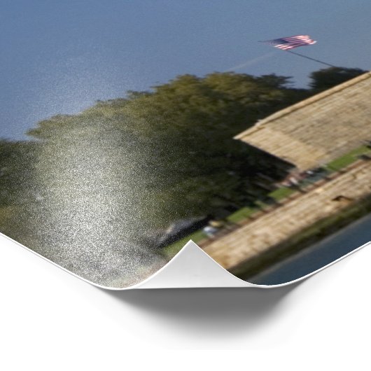 Freiheitsstatue auf der Insel der Freiheit in Neu Fotodruck (Ecke)