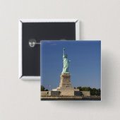 Freiheitsstatue auf Freiheits-Insel in neuen 2 Button (Vorne & Hinten)