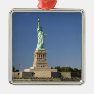 Freiheitsstatue auf Liberty Island in New 2 Silbernes Ornament