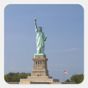 Freiheitsstatue auf Liberty Island in New Quadratischer Aufkleber