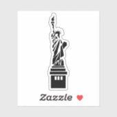 Freiheitsstatue Aufkleber (Blatt)
