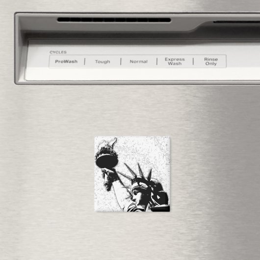 Freiheitsstatue B&W Magnet (In Situ (Geschirrspüler))
