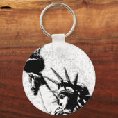 Freiheitsstatue B&W Schlüsselanhänger (Vorderseite)