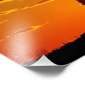 Freiheitsstatue bei Sonnenuntergang Fotodruck (Ecke)