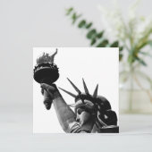 Freiheitsstatue Black & White Feiertagskarte (Stehend Vorderseite)