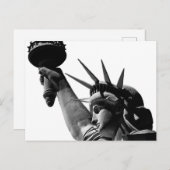 Freiheitsstatue Black & White Feiertagspostkarte (Vorne/Hinten)