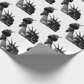Freiheitsstatue Black & White Geschenkpapier (Ecke)