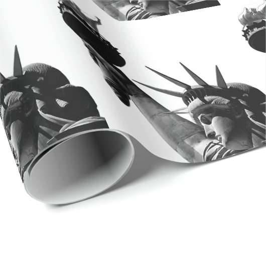 Freiheitsstatue Black & White Geschenkpapier (Rolleneckpunkt)