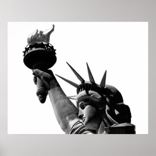 Freiheitsstatue Black & White Poster