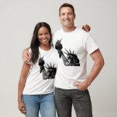Freiheitsstatue Black & White T-Shirt (Unisex)