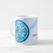 Freiheitsstatue Blau USA Kaffeetasse (Vorderseite Links)