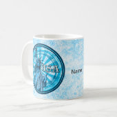 Freiheitsstatue Blue USA Kaffeetasse (Vorderseite Links)