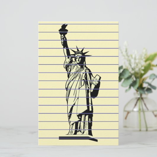 Freiheitsstatue Briefpapier (Stehend Vorderseite)