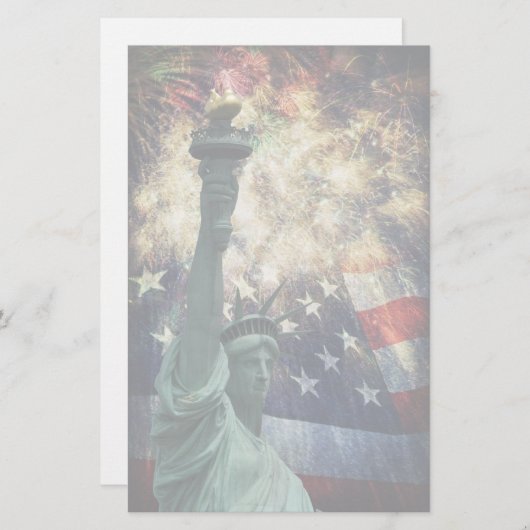 Freiheitsstatue Briefpapier (Vorne/Hinten)