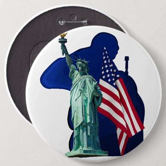 Freiheitsstatue Button (Vorne & Hinten)