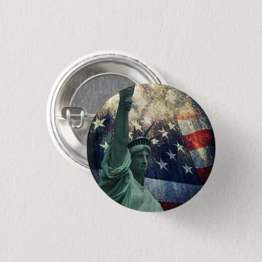 Freiheitsstatue Button (Vorne & Hinten)
