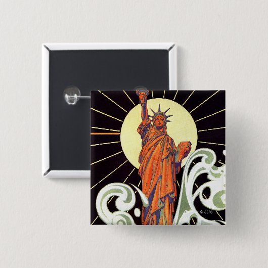 Freiheitsstatue Button (Vorne & Hinten)
