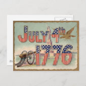 Freiheitsstatue Cannon Stars & Stripes Postkarte (Vorne/Hinten)