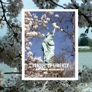 Freiheitsstatue Cherry Blossom Nationaldenkmal Postkarte