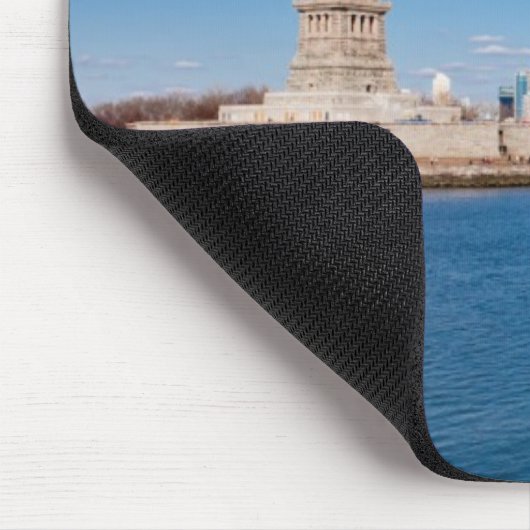 Freiheitsstatue, den Hudson und Manhattan Mousepad (Ecke)