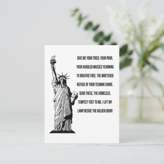 Freiheitsstatue Der neue Koloss Postkarte (Stehend Vorderseite)