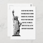 Freiheitsstatue Der neue Koloss Postkarte (Vorne/Hinten)