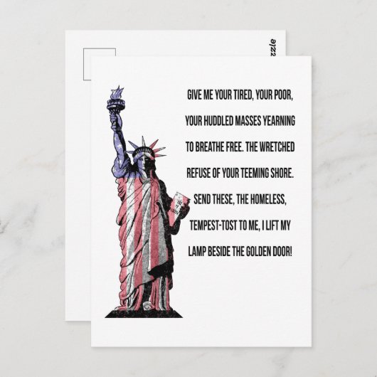 Freiheitsstatue Der neue Koloss Postkarte (Vorne/Hinten)