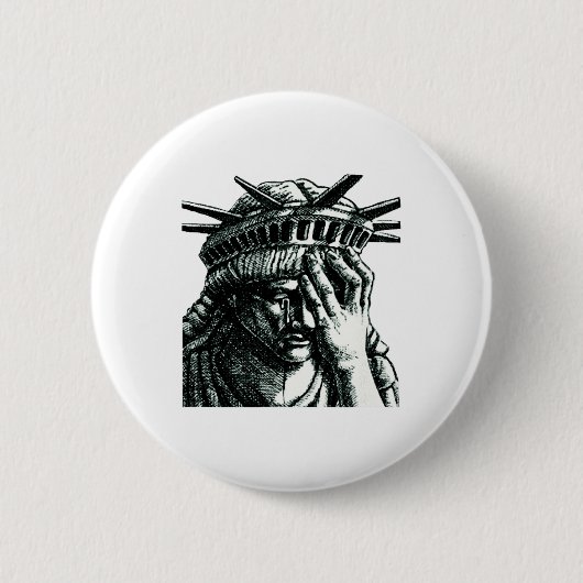 Freiheitsstatue, die gegen Trump Widerstand leiste Button (Vorderseite)