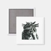 Freiheitsstatue, die gegen Trump Widerstand leiste Magnet (Vorderseite/Rückseite)
