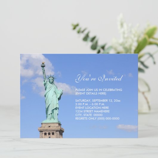 Freiheitsstatue Einladung (Stehend Vorderseite)