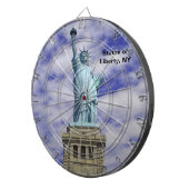 Freiheitsstatue, Ellis Island, New York Dartscheibe (Vorderseite rechts)