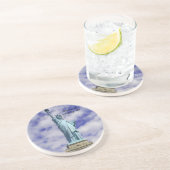 Freiheitsstatue, Ellis Island, New York Getränkeuntersetzer (Seite)