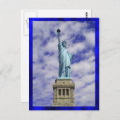 Freiheitsstatue, Ellis Island, New York Postkarte (Vorne/Hinten)