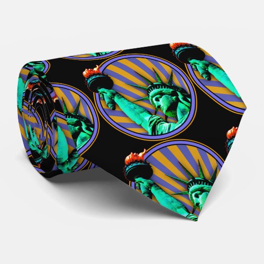 Freiheitsstatue Emblem-Entwurf Krawatte (Gerollt)