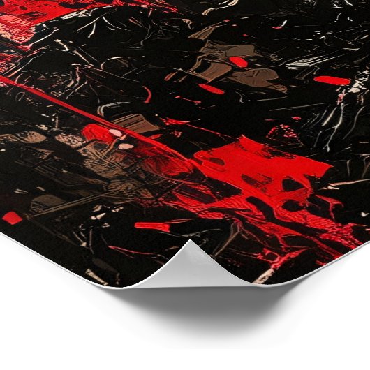 Freiheitsstatue Expressionist - kühne Kunst Poster (Ecke)