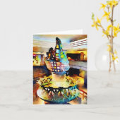 Freiheitsstatue Fackel-Aquarell Karte (Gelbe Blume)