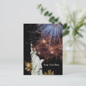 Freiheitsstatue - Feier zum Unabhängigkeitstag Postkarte (Stehend Vorderseite)