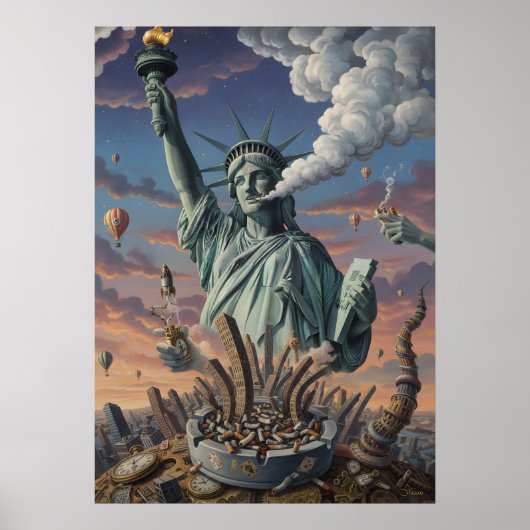 Freiheitsstatue Fine Art Poster (Vorne)