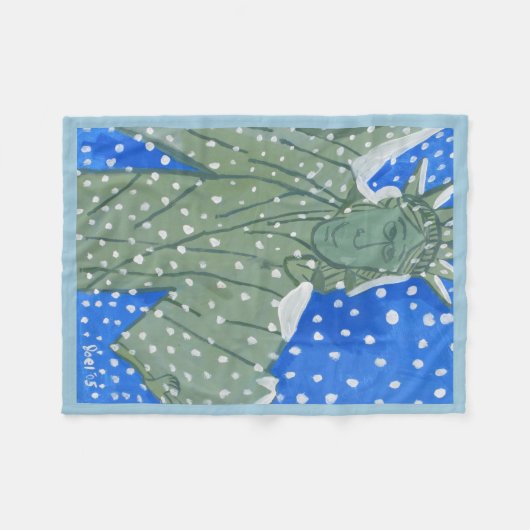 Freiheitsstatue Fleece-Decke Fleecedecke (Vorderseite (Horizontal))