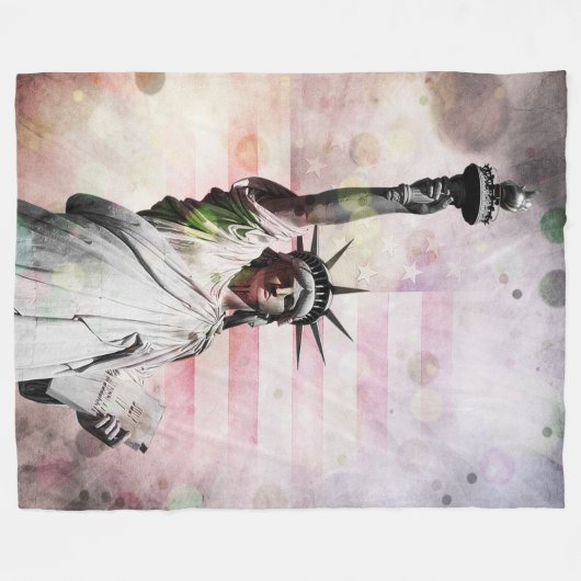 Freiheitsstatue Fleecedecke (Vorderseite (Horizontal))