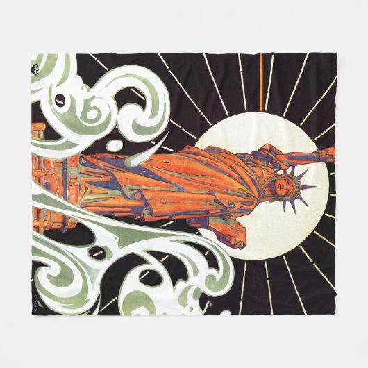 Freiheitsstatue Fleecedecke (Vorderseite (Horizontal))