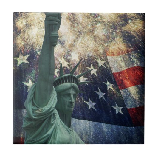 Freiheitsstatue Fliese (Vorderseite)